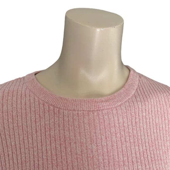 3/$30 - H&M Pink Ribbed Long Sleeve Top Size Small - Picture 3 of 8